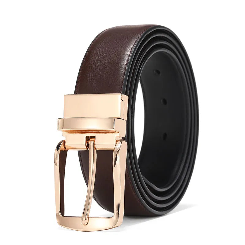 Men Reversible Dress Belts Casual High Quality Belt Genuine Leather Belt Male Vintage Luxury Coolerfire HQ108