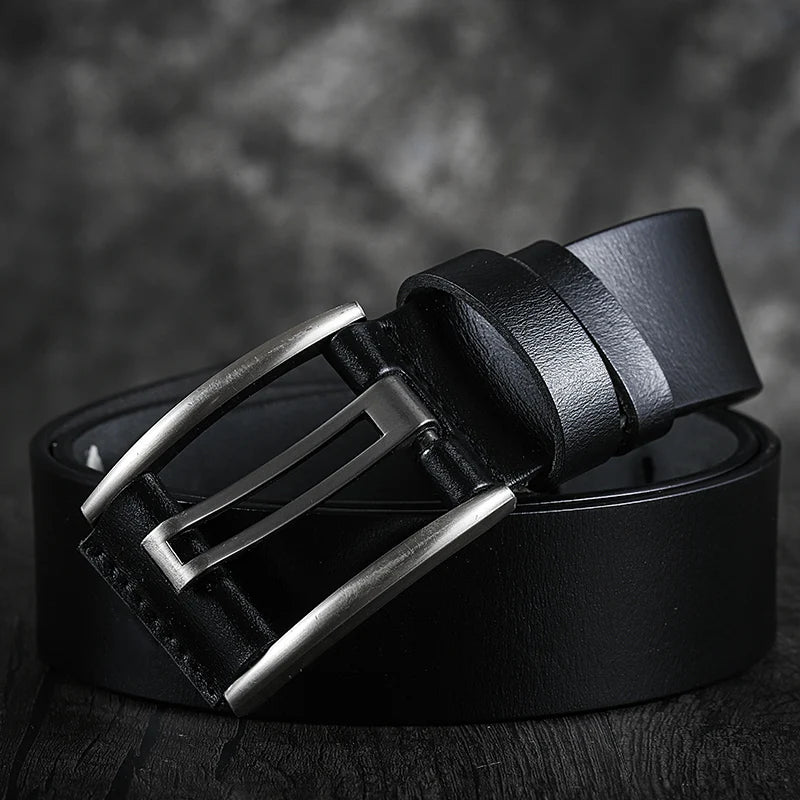 Genuine Leather Belt Male Black/Green/Blue/Coffee High Quality Belt Vintage Men Belts Cummerbunds 90-125cm Waist Belt for Men