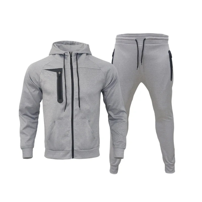 2022 Training Activewear Blank Zip Up Two Piece Sportswear Men Tracksuit and Clothes Sports Men Jogger Track Suits Wear Set