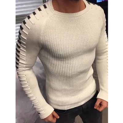 2019 Men Sweater Pullover O-Neck Slim Fit Knitting Long Sleeve Sweaters Fashion V-Neck Mens Sweaters M-Xxxl