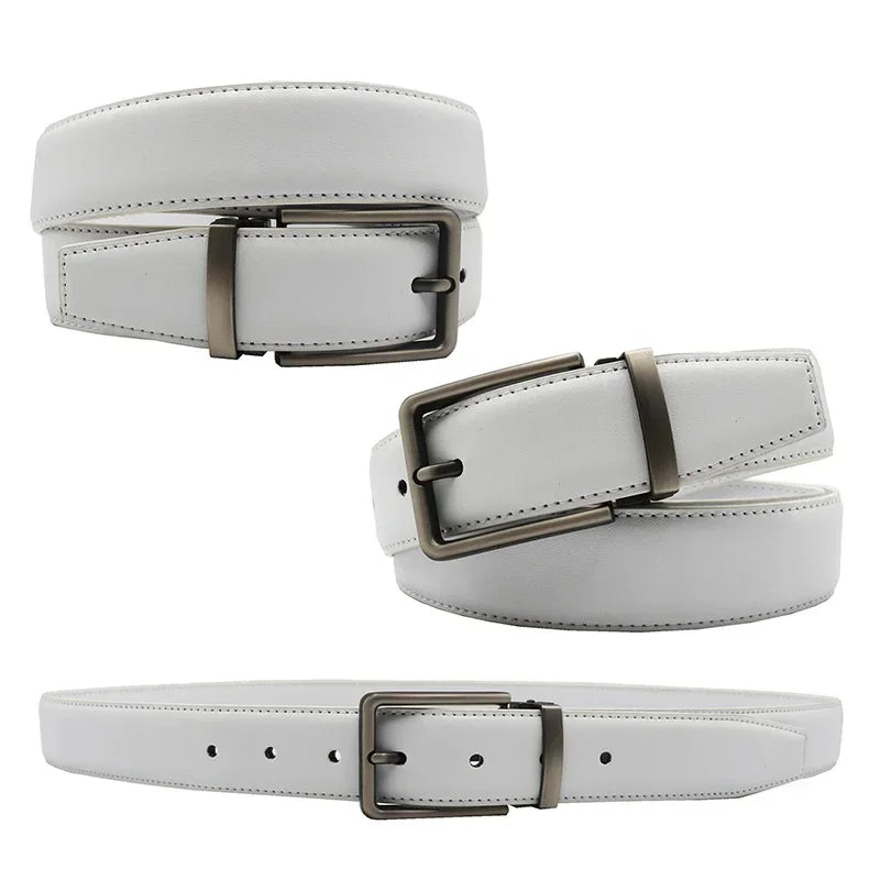 Genuine Leather Men's Belt Fashion Alloy Belts Buckle Luxury Brand Jeans Belts for Men Business Belt Female Belt