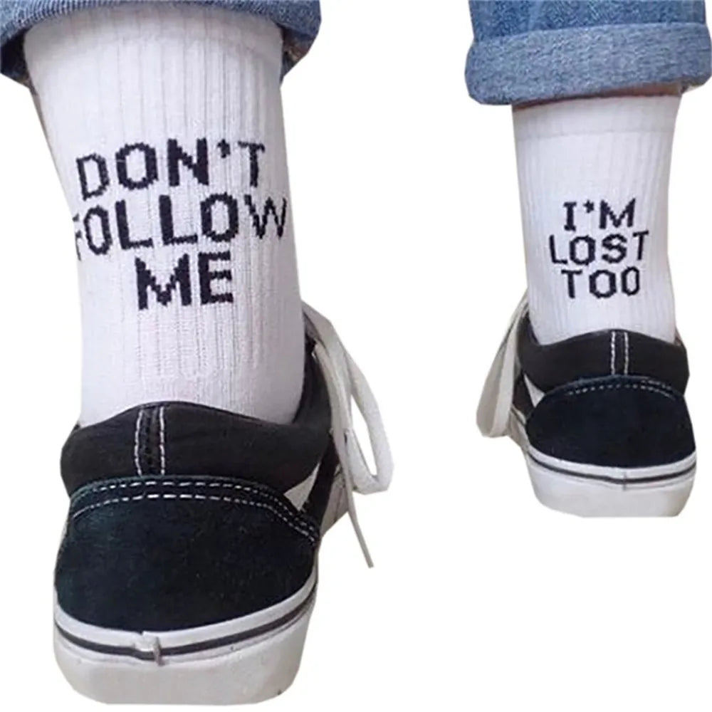 Humor Word Printed Socks