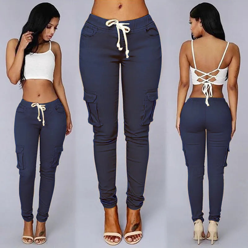 Elastic Sexy Skinny Pencil Jeans for Women Black High Waist Jeans Woman Y2K Streetwear Denim Pants Cargo Jeans Trousers Leggings