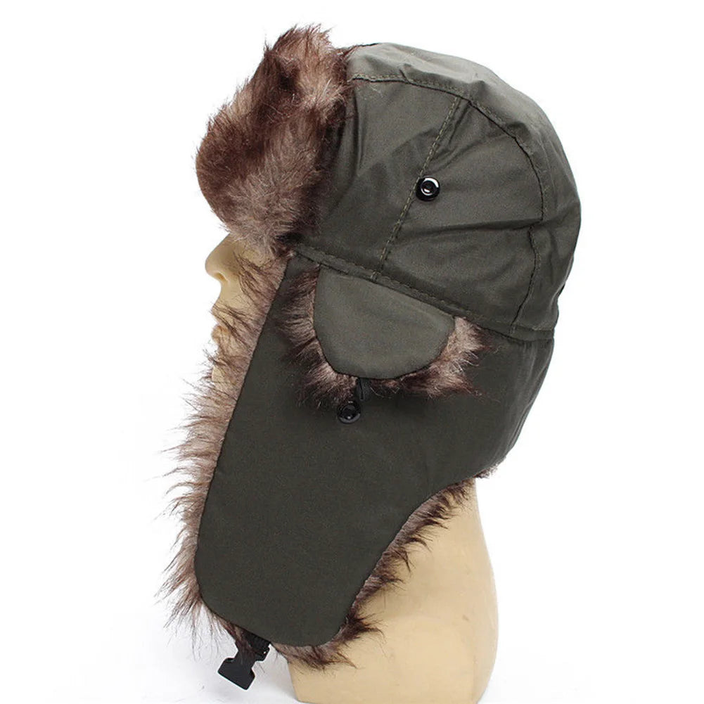 Winter Hat Keep Warm Unisex Winter Trapper Aviator Trooper Earflap 2022 Russian Ski Hat Fur Faux Fur Fashionable Hats