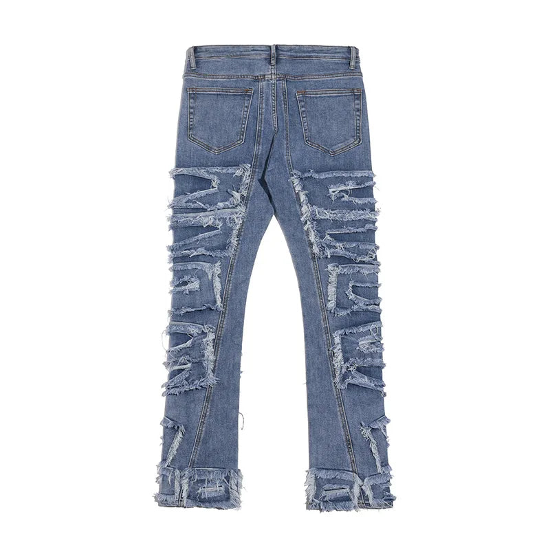 Retro Hole Ripped Distressed Jeans for Men