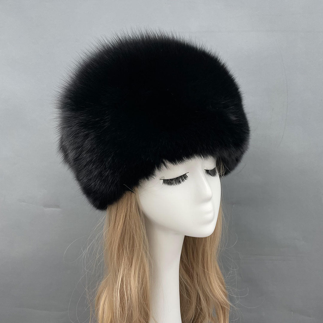 Luxury  Warm Russian Fur Hat Real Leather