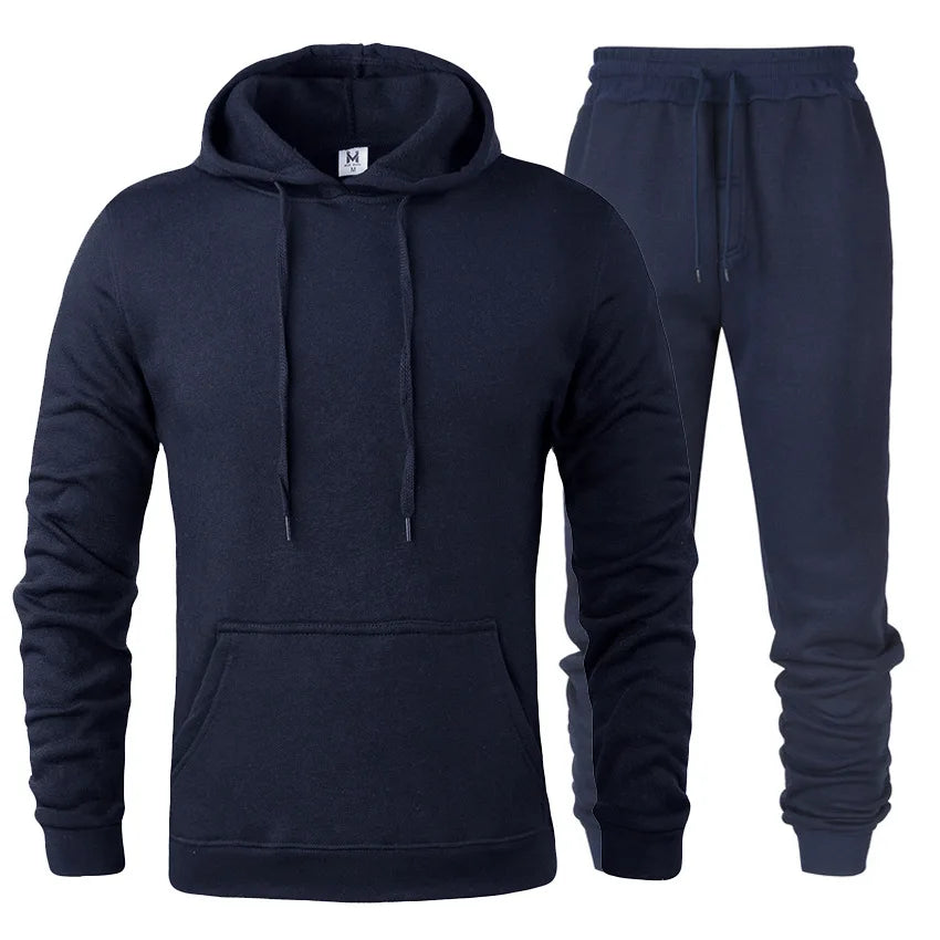 2024 Autumn Winter Men's Sports and Leisure Joggers Sweat Suits Hoodies+Pants Suit Sweatshirt Sportswear Set 2pc Hoody Suit New