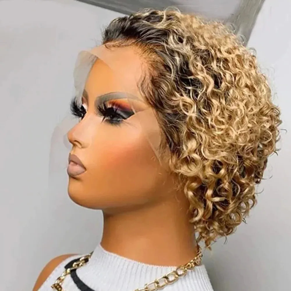 Pixie Cut Wig Human Hair 13x1 Lace Frontal Wigs Human Hair Short Bob Human Hair Wigs for Black Women Lace Front Human Hair Wig