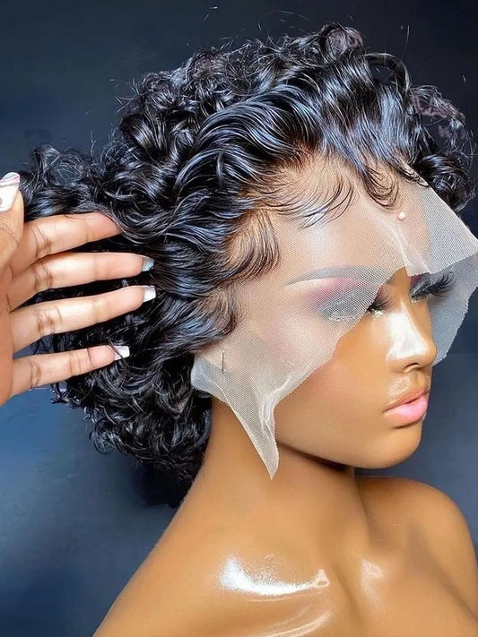 Pixie Cut Wig Human Hair 13x1 Lace Frontal Wigs Human Hair Short Bob Human Hair Wigs for Black Women Lace Front Human Hair Wig