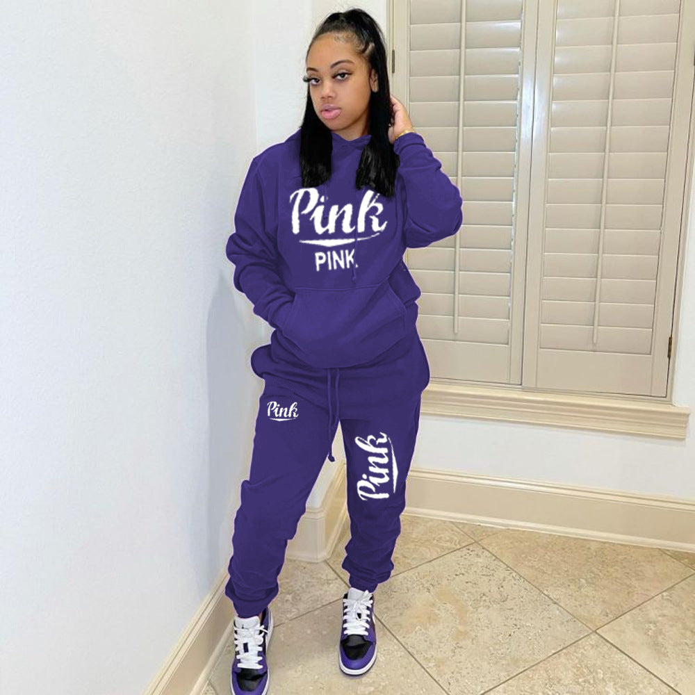 H1589 Newest Design Printed Sports Suit Winter Clothing 2020 Ladies Jogger Set Womens Two Piece Set Women Clothing