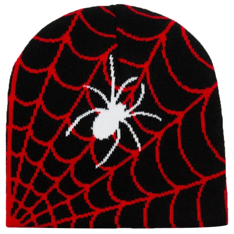 Gothic Spider Pattern Wool Knitted Hat