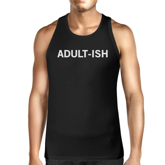 Adult-Ish Men's Sleeveless Black Tank