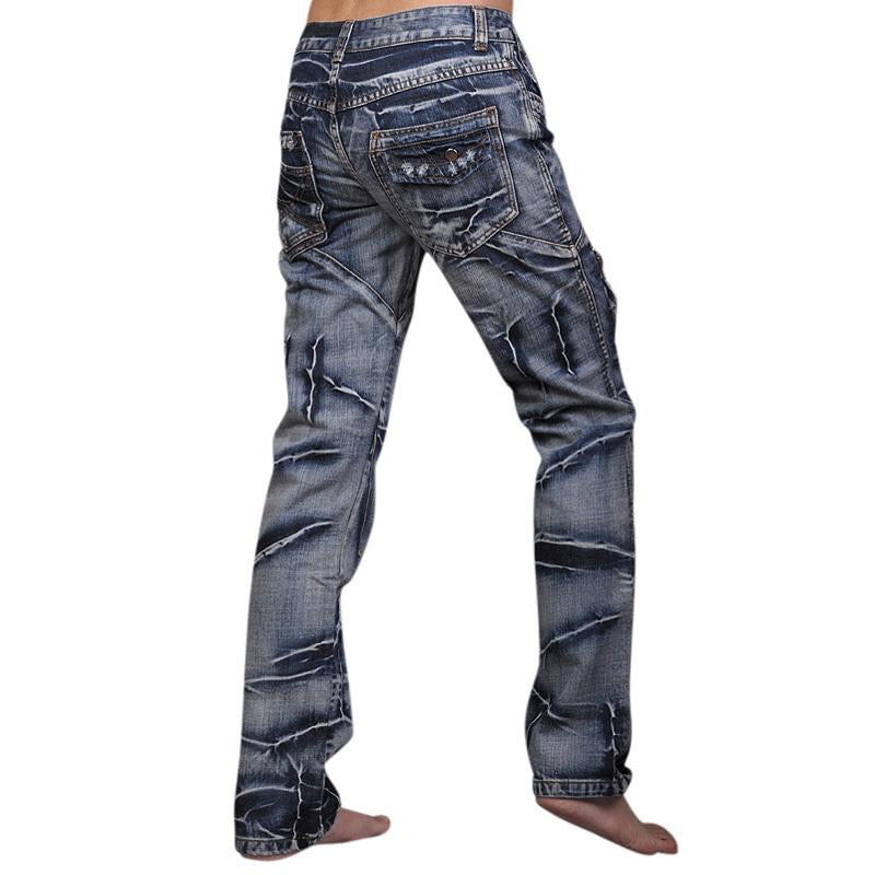 Wholesale- Mens Designer Anthony Dragon Printing Jeans Denim Top Pants